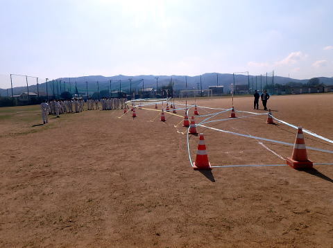模擬の道路盛土